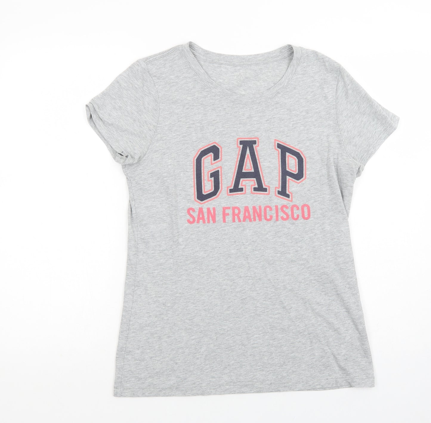 Gap Womens Grey  Cotton Basic T-Shirt Size M Crew Neck