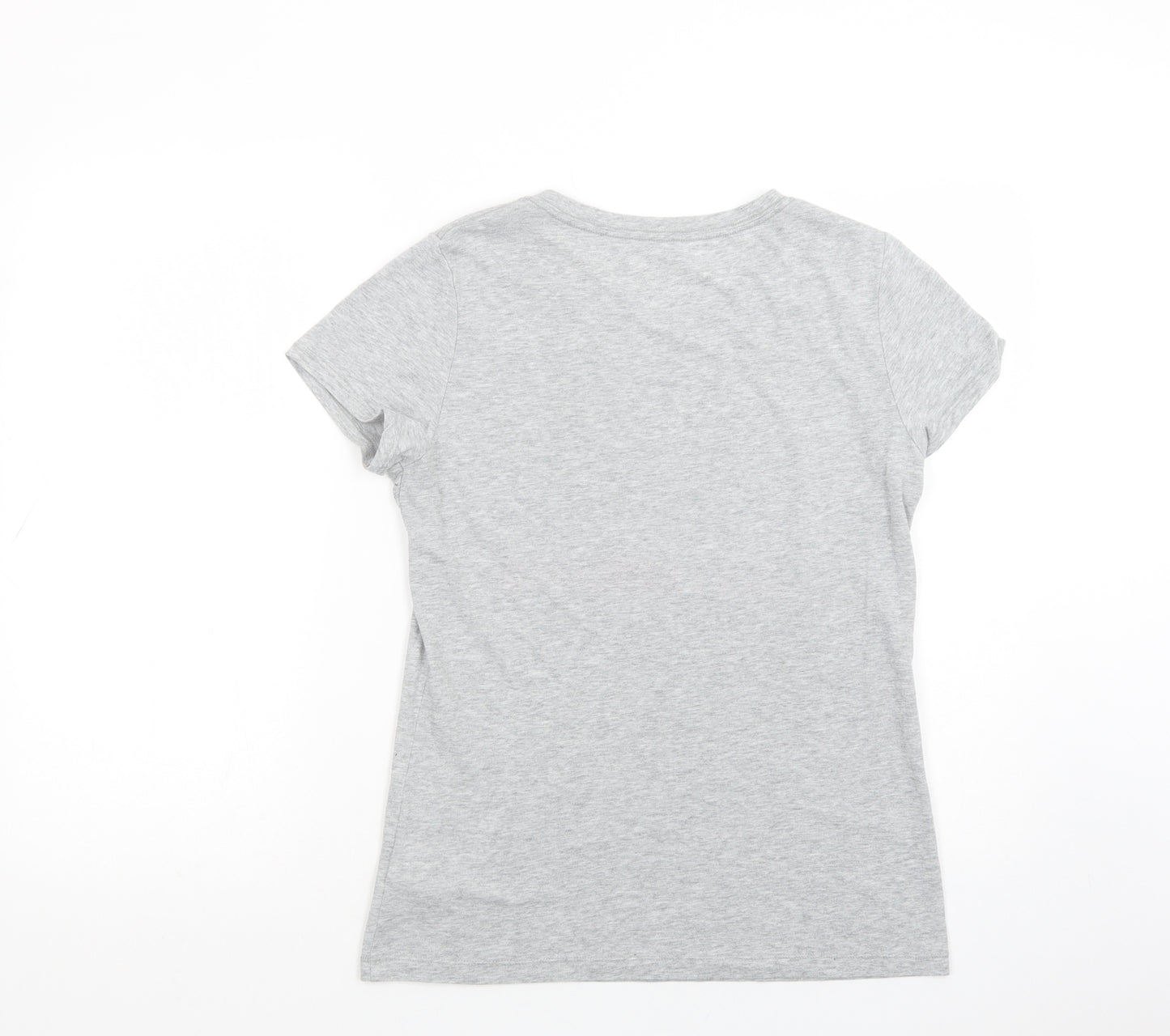 Gap Womens Grey  Cotton Basic T-Shirt Size M Crew Neck