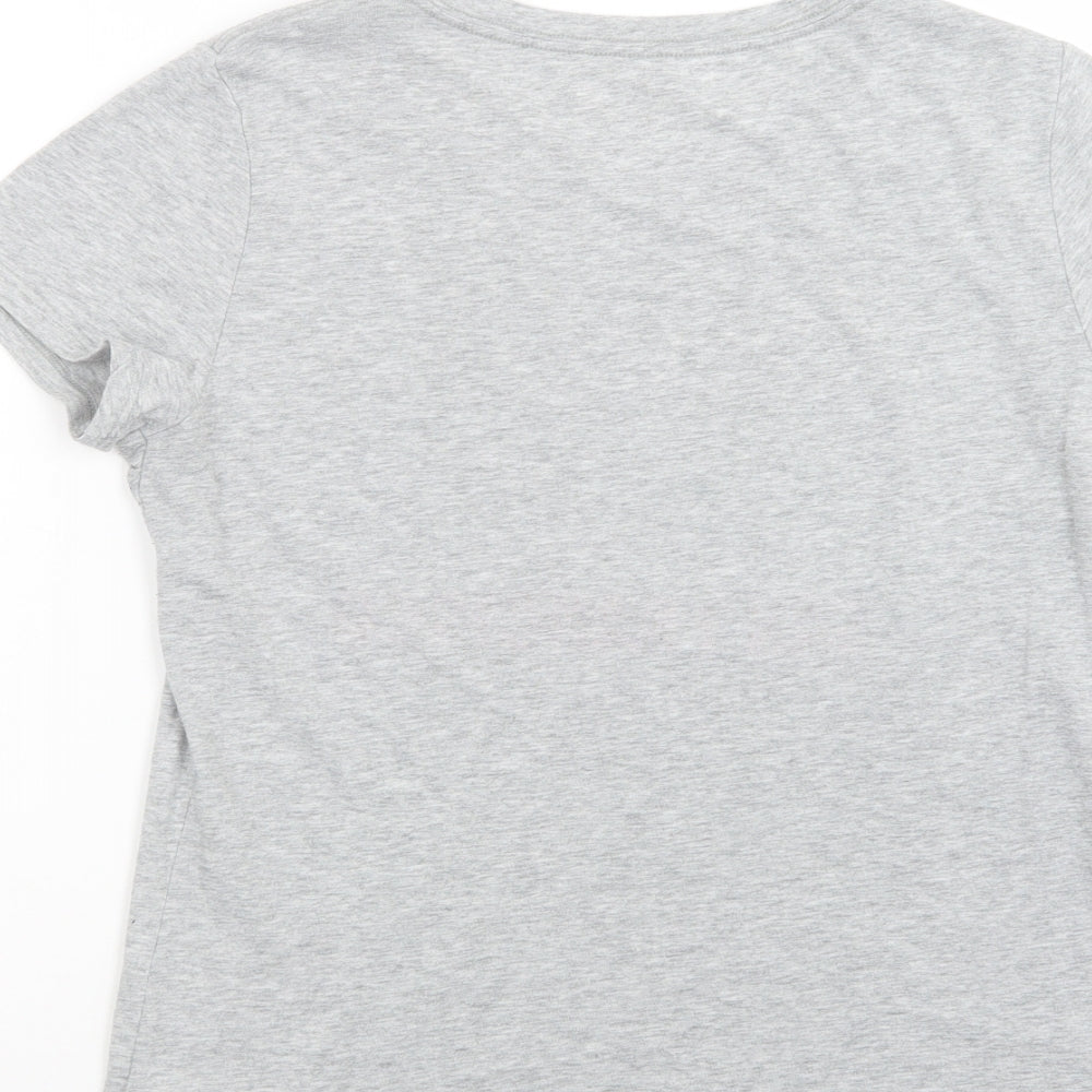Gap Womens Grey  Cotton Basic T-Shirt Size M Crew Neck