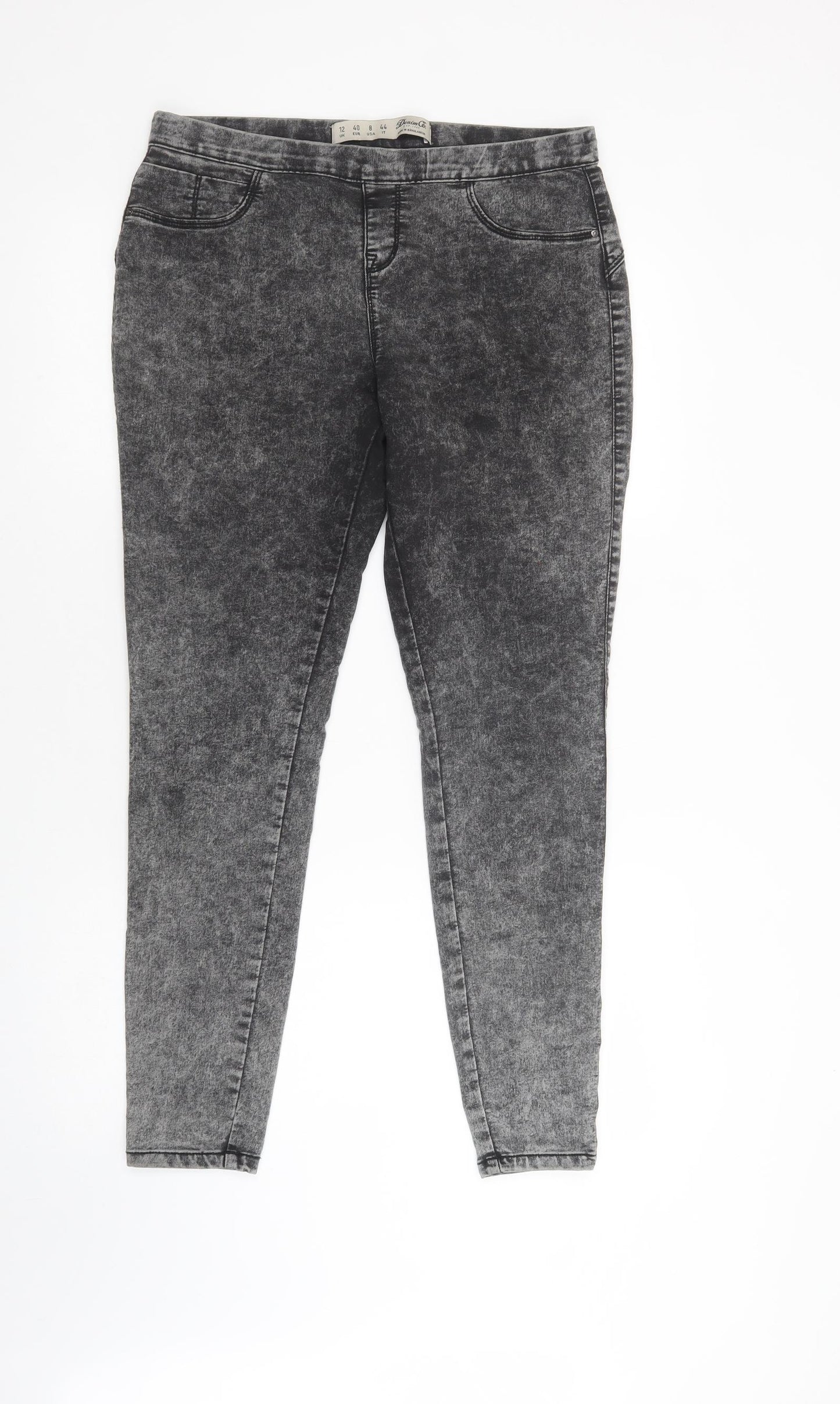 Denim Co. Womens Grey  Cotton Jegging Jeans Size 12 L30 in Regular