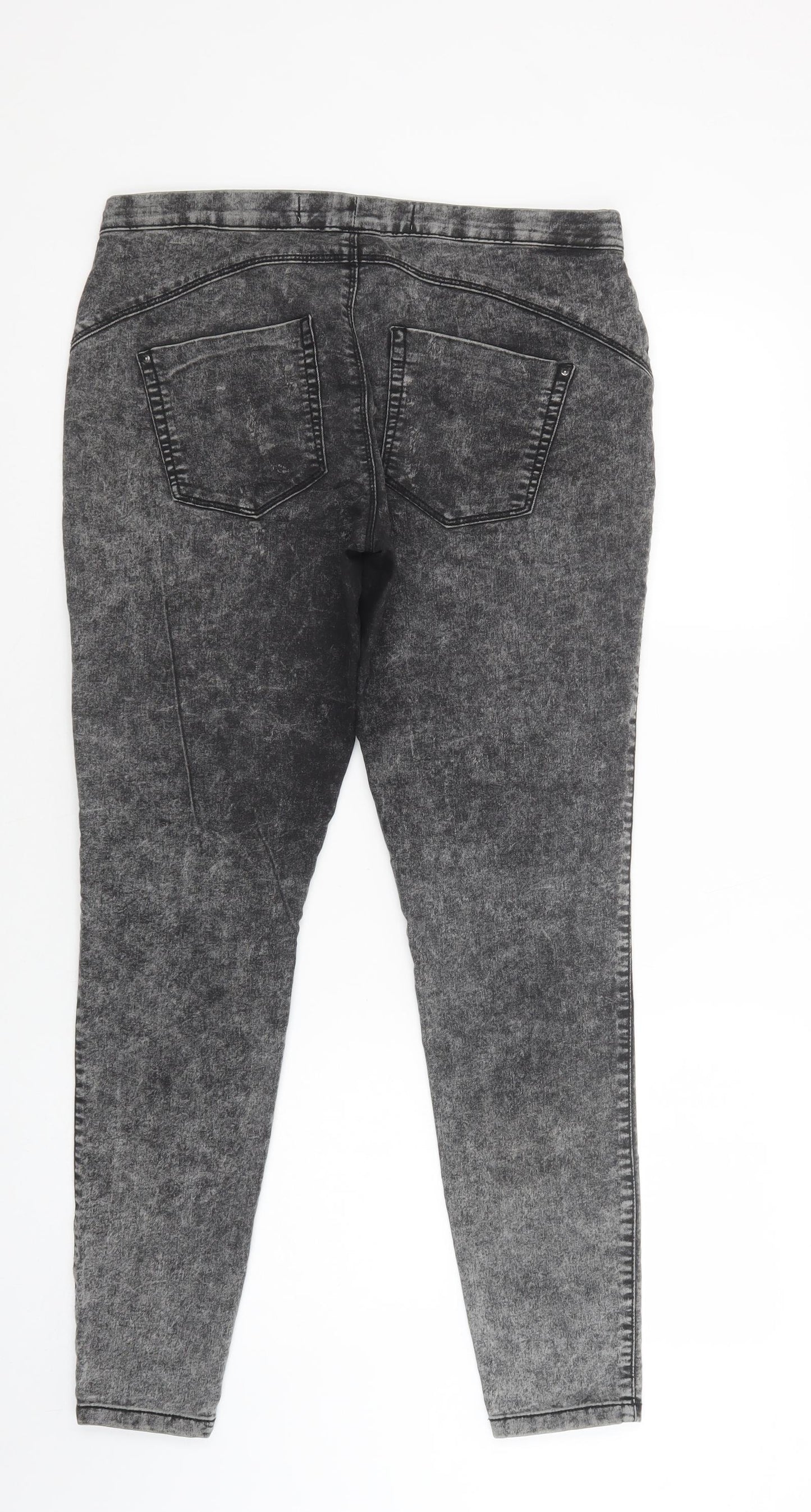 Denim Co. Womens Grey  Cotton Jegging Jeans Size 12 L30 in Regular
