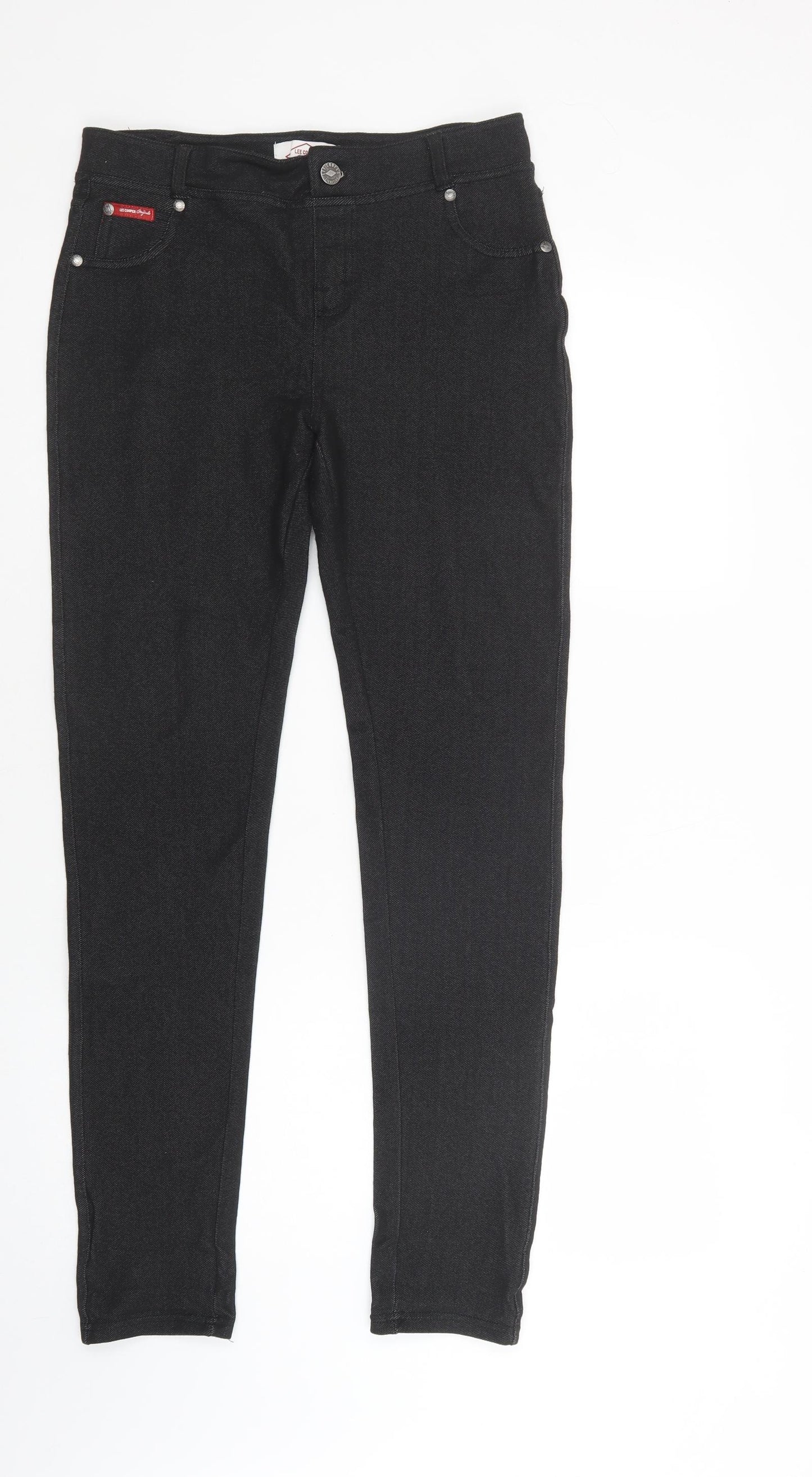Lee Cooper Womens Black  Cotton Jegging Jeans Size 12 L31 in Regular Button