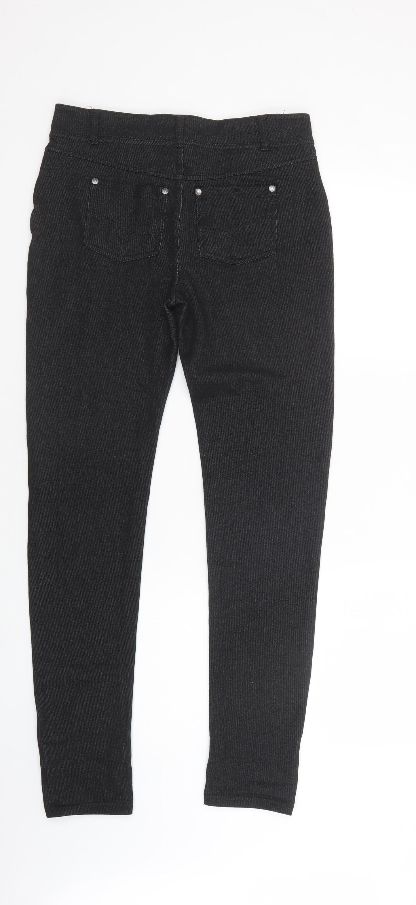 Lee Cooper Womens Black  Cotton Jegging Jeans Size 12 L31 in Regular Button