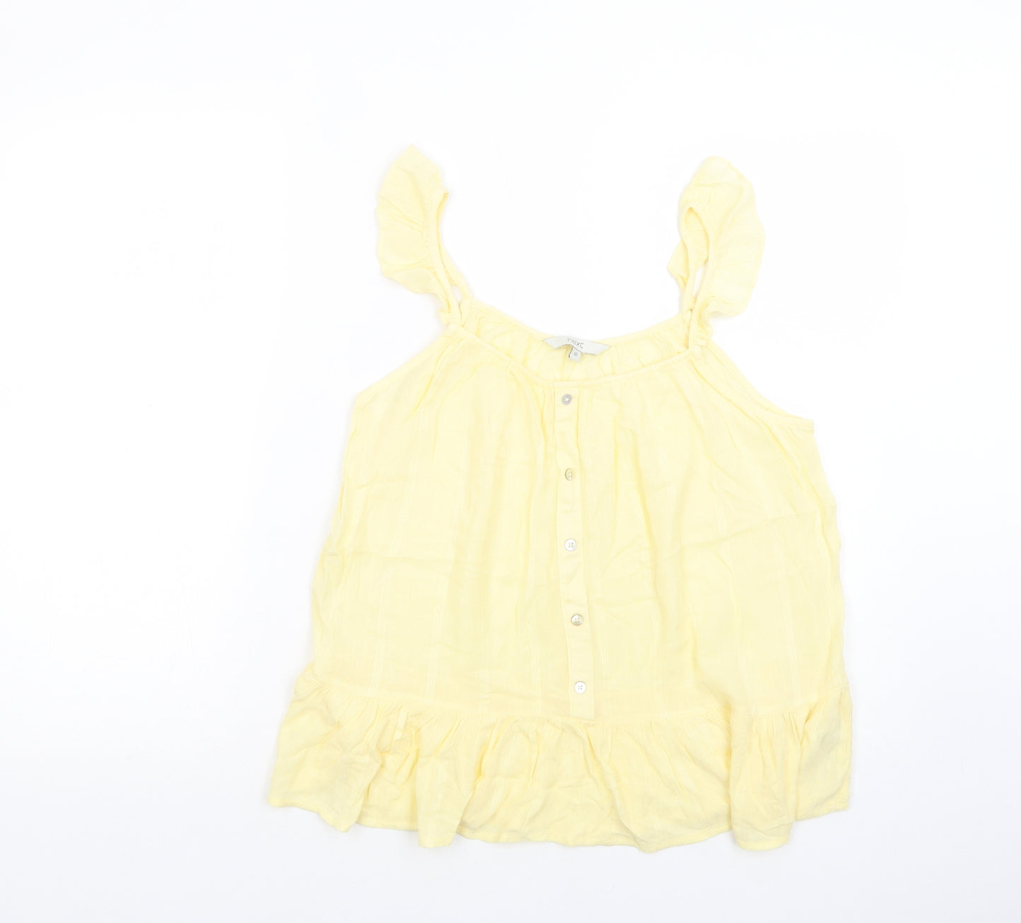NEXT Womens Yellow  Viscose Camisole Blouse Size 10 Square Neck
