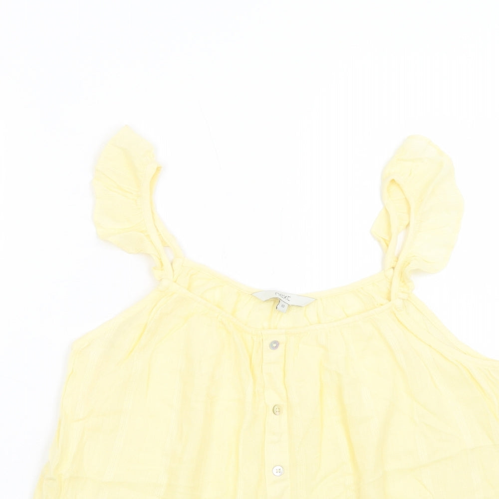 NEXT Womens Yellow  Viscose Camisole Blouse Size 10 Square Neck