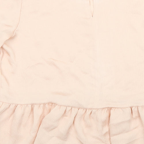 F&F Womens Pink  Polyester Basic Blouse Size 10 Crew Neck