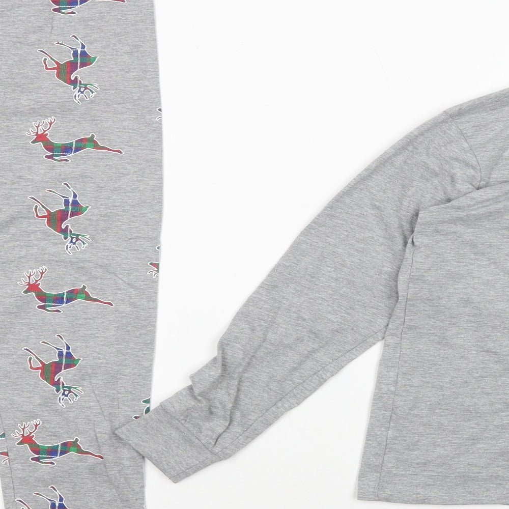 B&M Boys Grey Geometric Cotton  Pyjama Set Size 10-11 Years  Pullover - Christmas