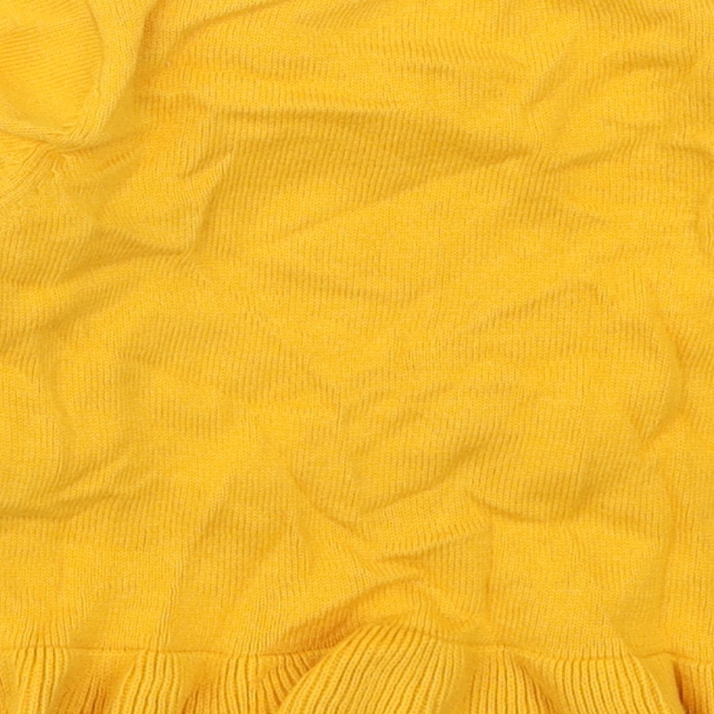 Primark Girls Yellow  Cotton Pullover Jumper Size 18-24 Months  Pullover - Butterfly