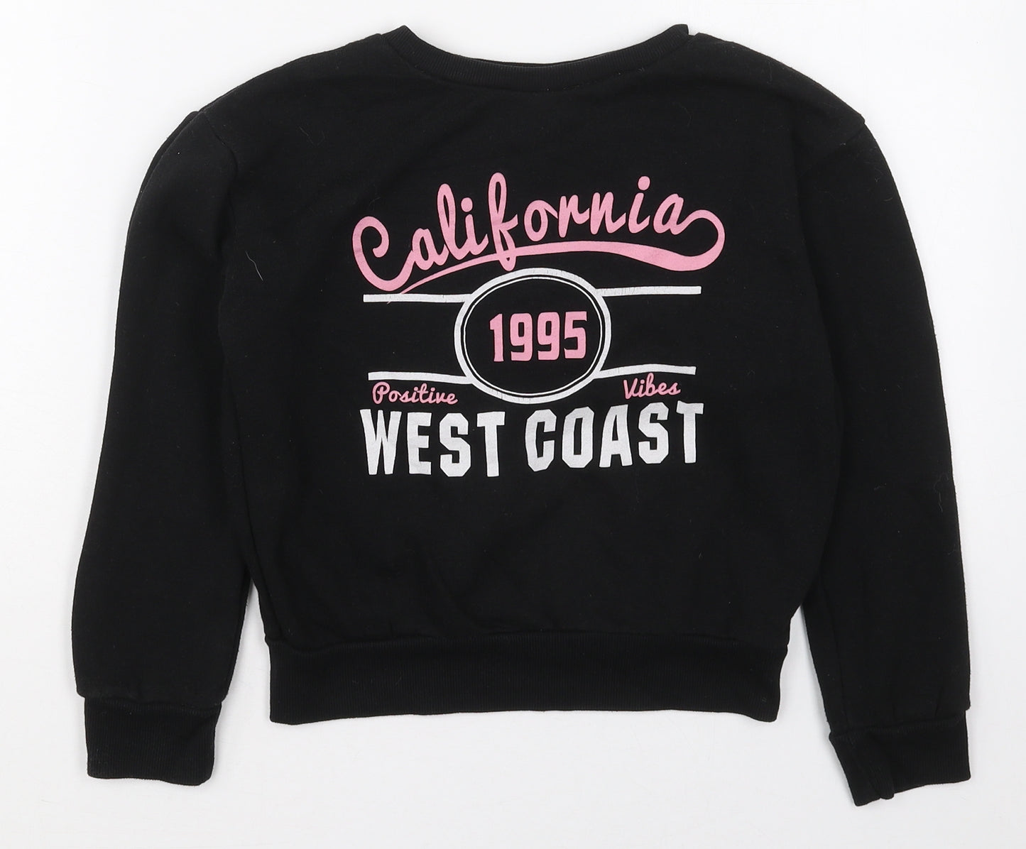 Primark Girls Black  Polyester Pullover Sweatshirt Size 9-10 Years  Pullover - California West Coast