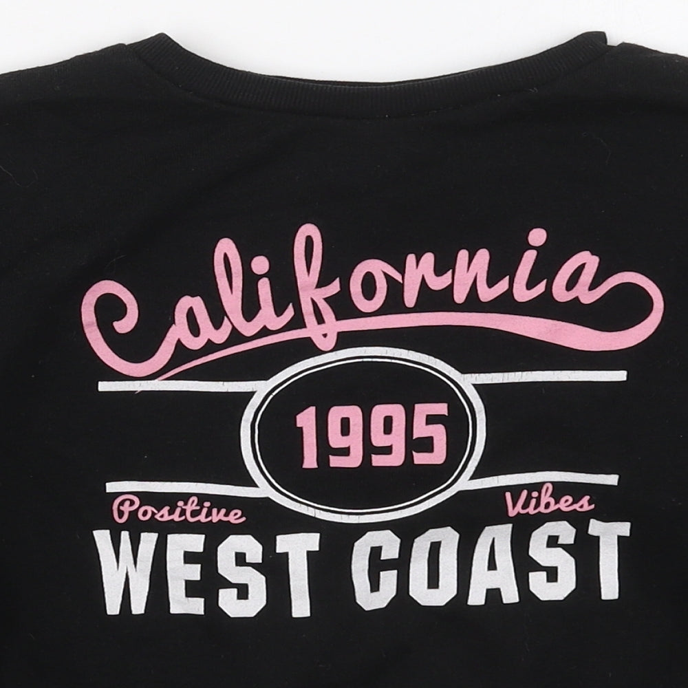Primark Girls Black  Polyester Pullover Sweatshirt Size 9-10 Years  Pullover - California West Coast
