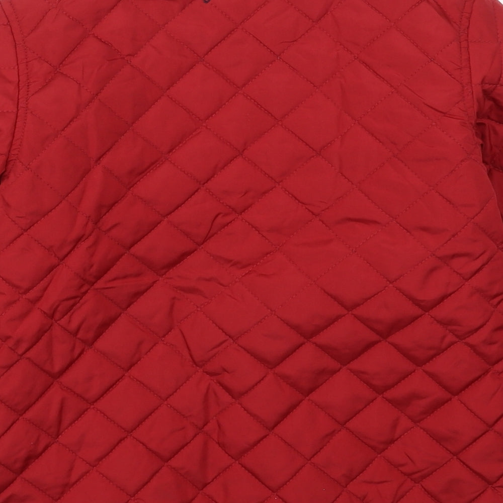 Joules Boys Red   Quilted Coat Size 6 Years  Button