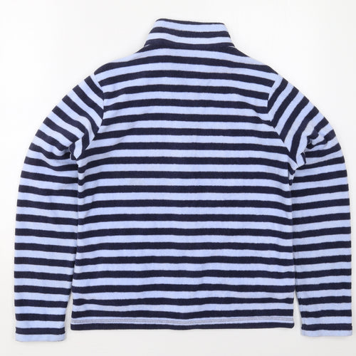 Marks and Spencer Womens Blue Striped  Jacket  Size 12  Zip