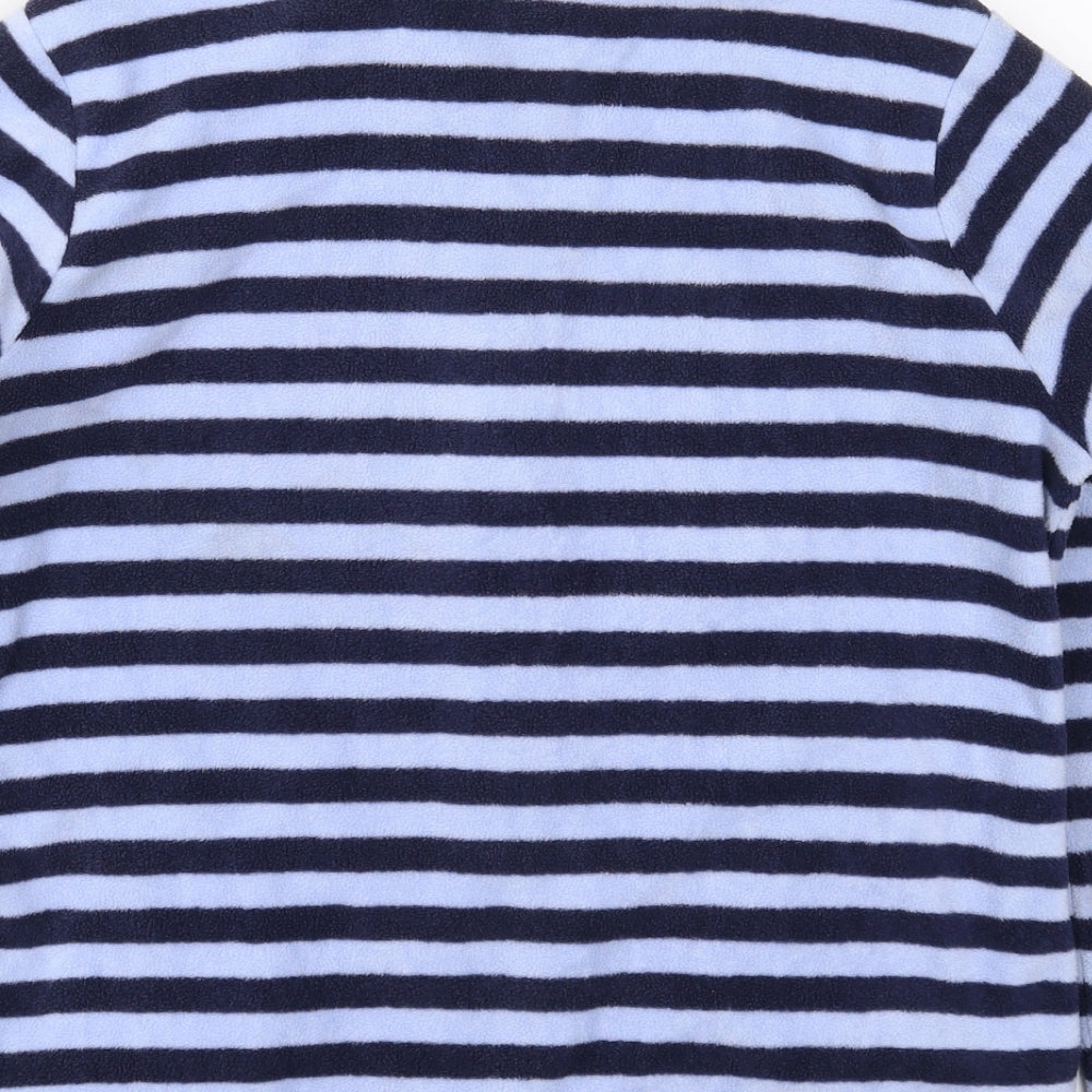 Marks and Spencer Womens Blue Striped  Jacket  Size 12  Zip