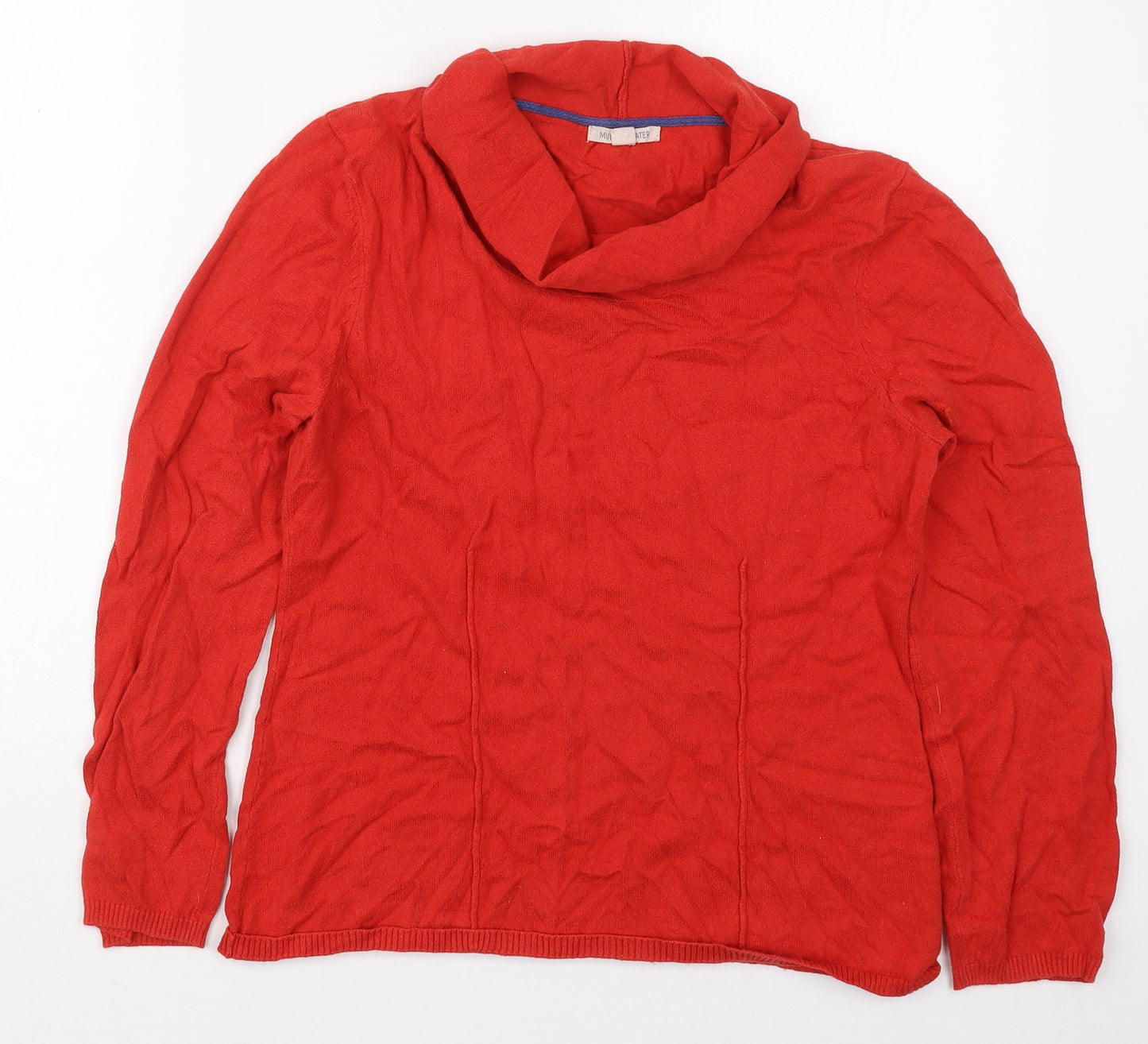Mudd & Water Womens Red Roll Neck  Cotton Pullover Jumper Size 12