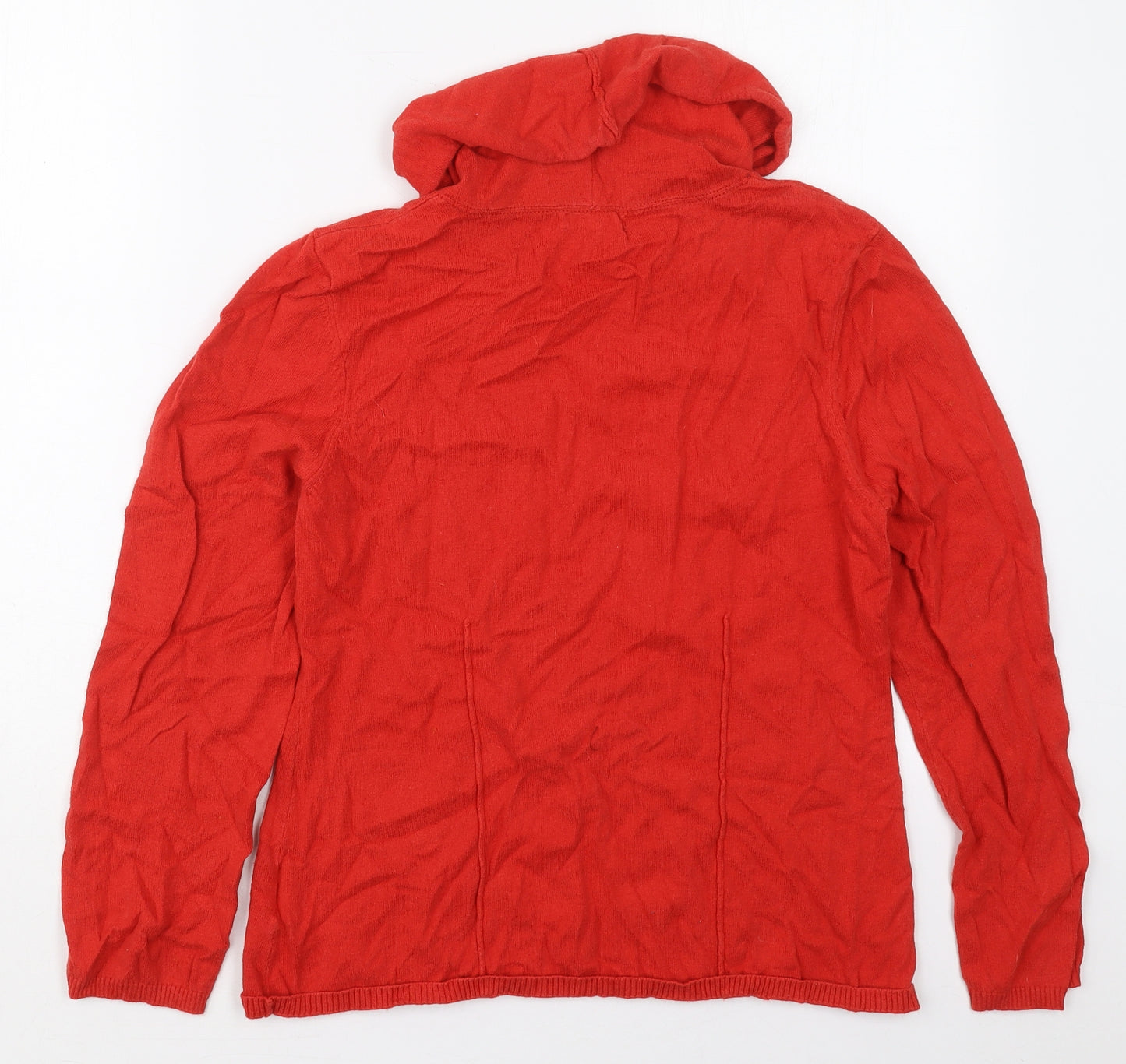 Mudd & Water Womens Red Roll Neck  Cotton Pullover Jumper Size 12