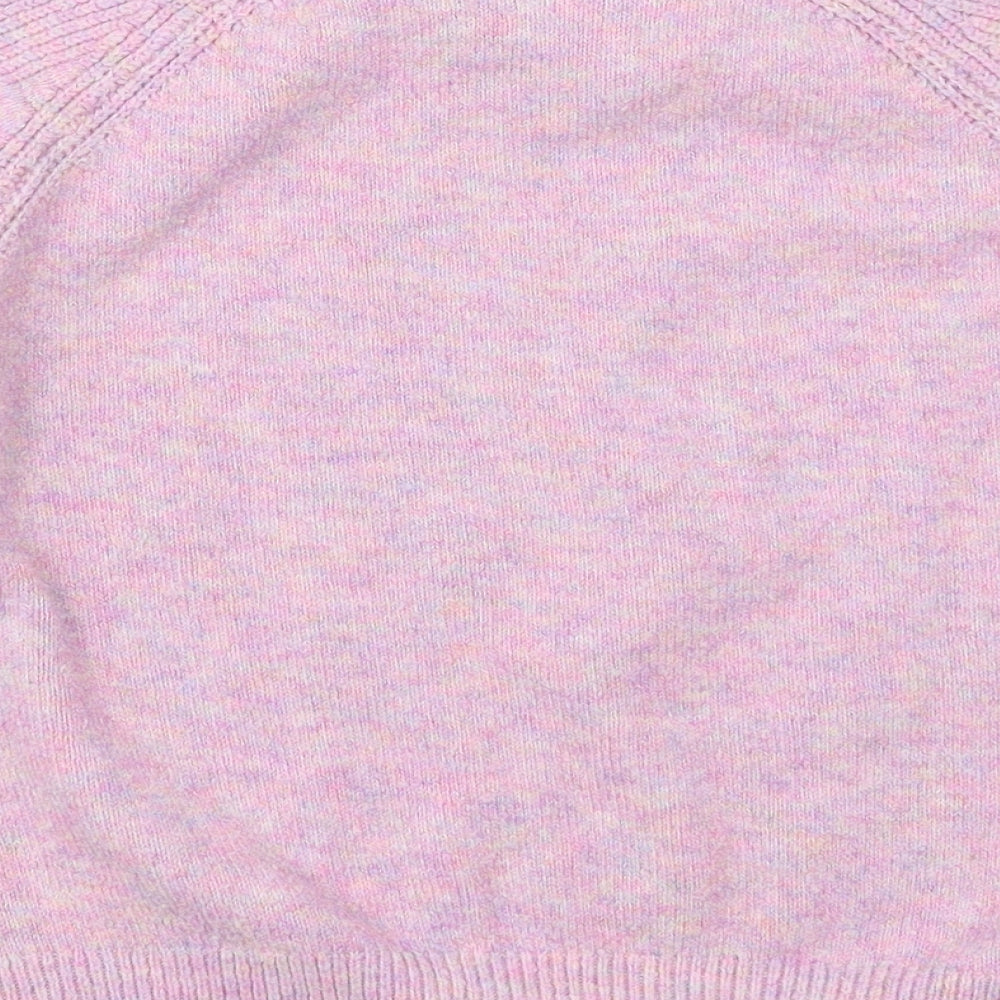 Marks and Spencer Womens Pink Crew Neck  Acrylic Pullover Jumper Size M