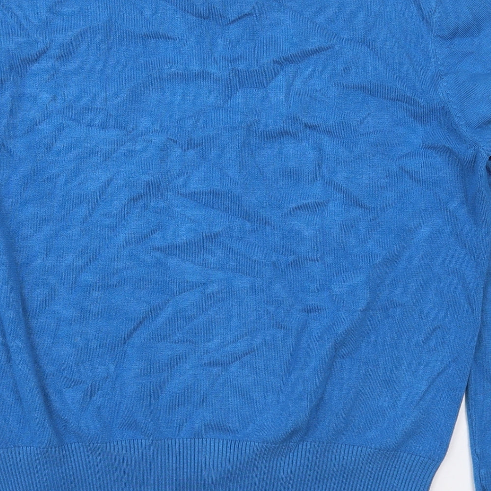 Joanie Womens Blue Crew Neck  Viscose Pullover Jumper Size M   - Bonjour