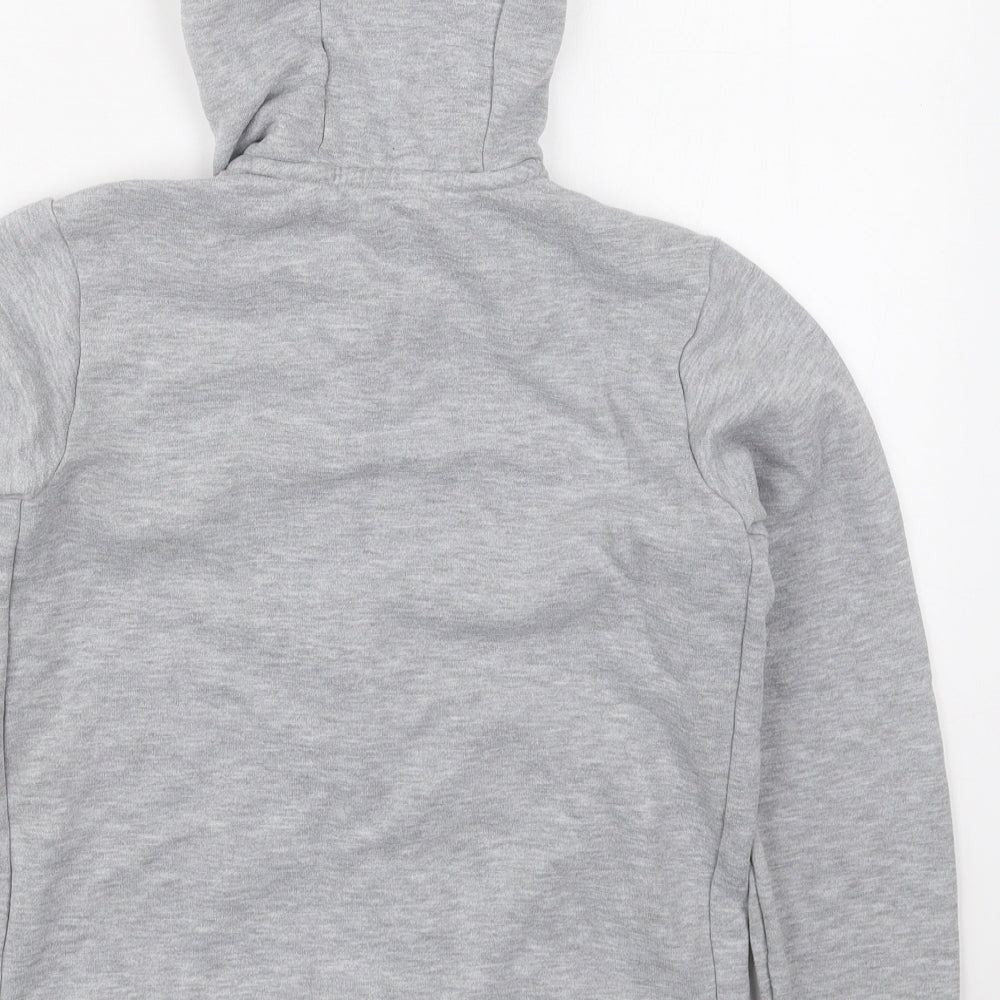 Nike Womens Grey  Polyester Full Zip Hoodie Size XS  Zip