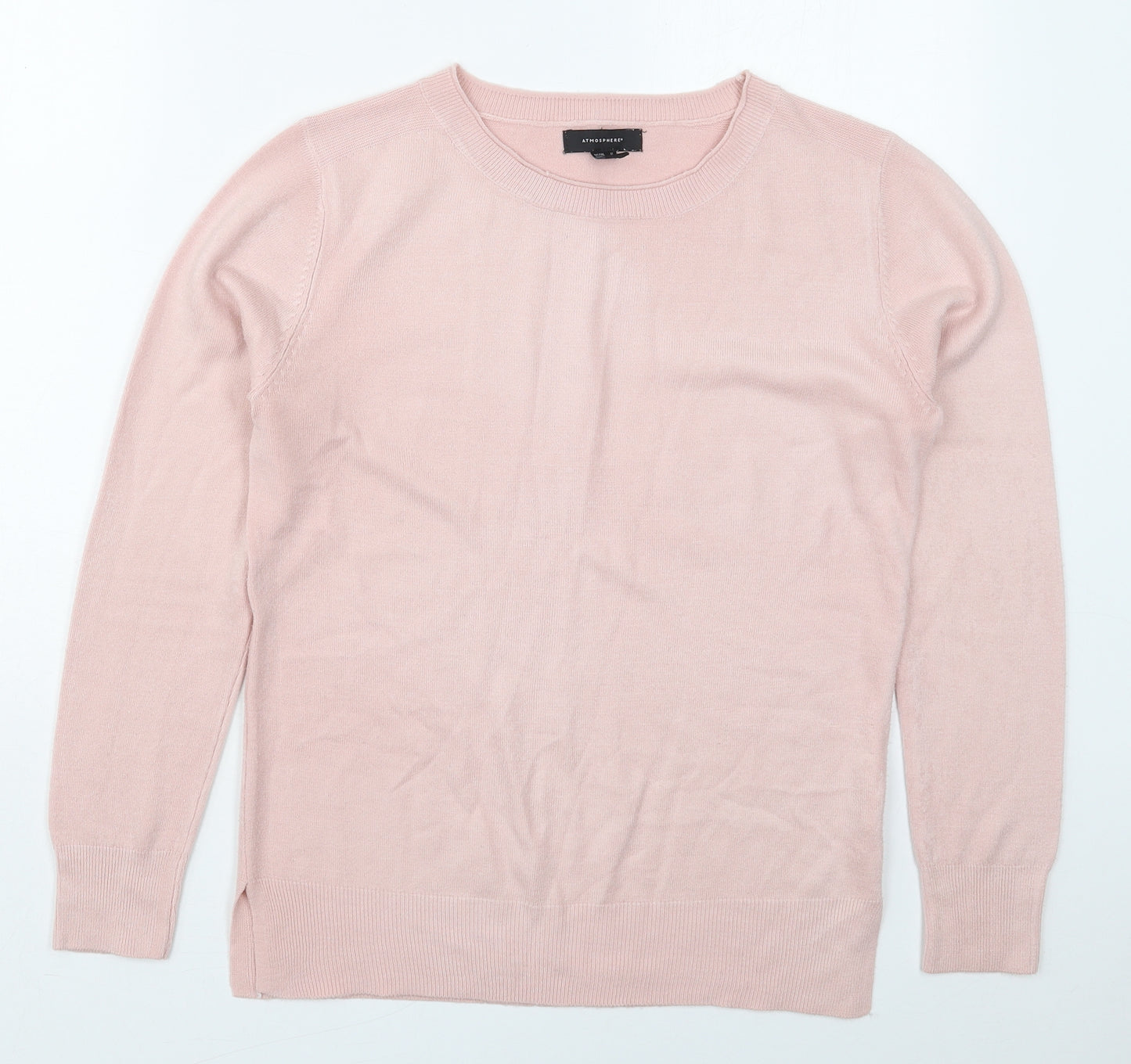 Atmosphere Womens Pink Crew Neck  Acrylic Pullover Jumper Size 12