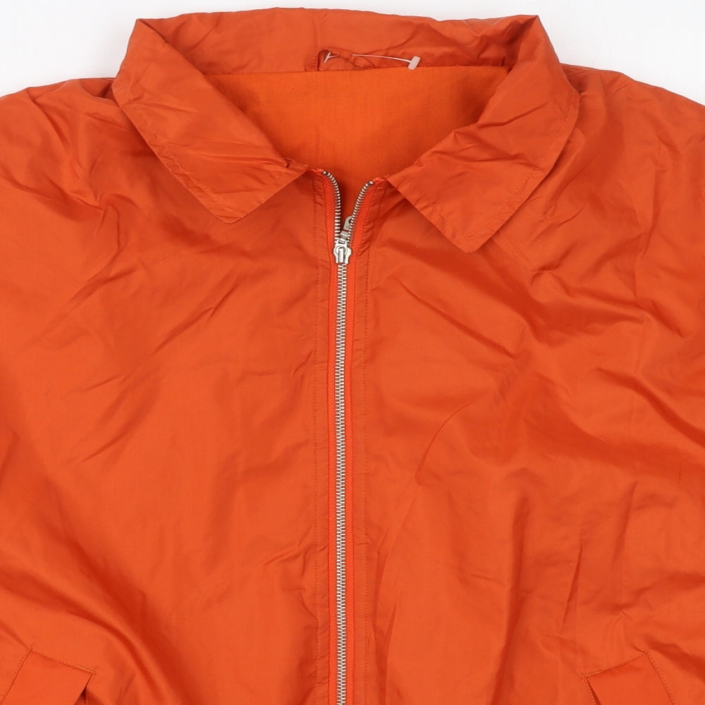 Initials Mens Orange   Jacket  Size L  Zip