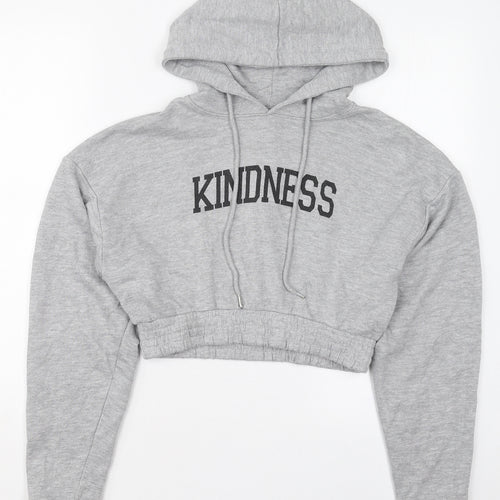 Pink Vanilla Womens Grey  Cotton Pullover Hoodie Size S  Pullover - Kindness