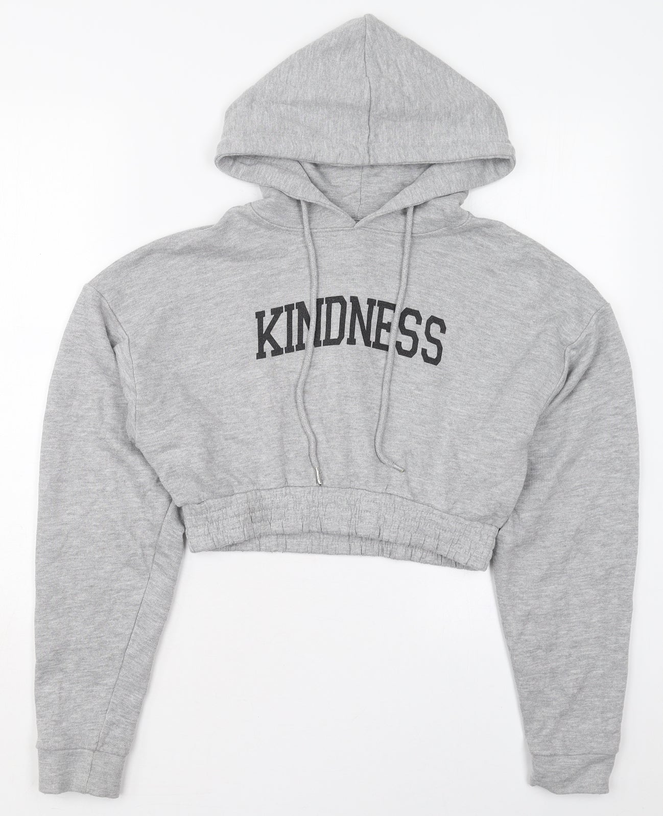 Pink Vanilla Womens Grey  Cotton Pullover Hoodie Size S  Pullover - Kindness