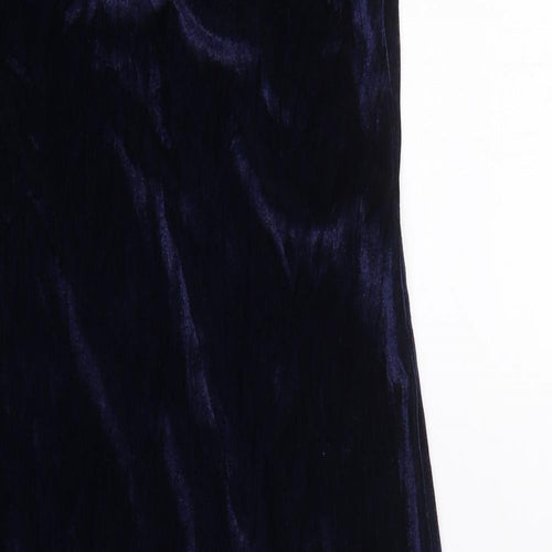 Preworn Womens Blue  Polyester Pencil Dress  Size 12  Round Neck Pullover