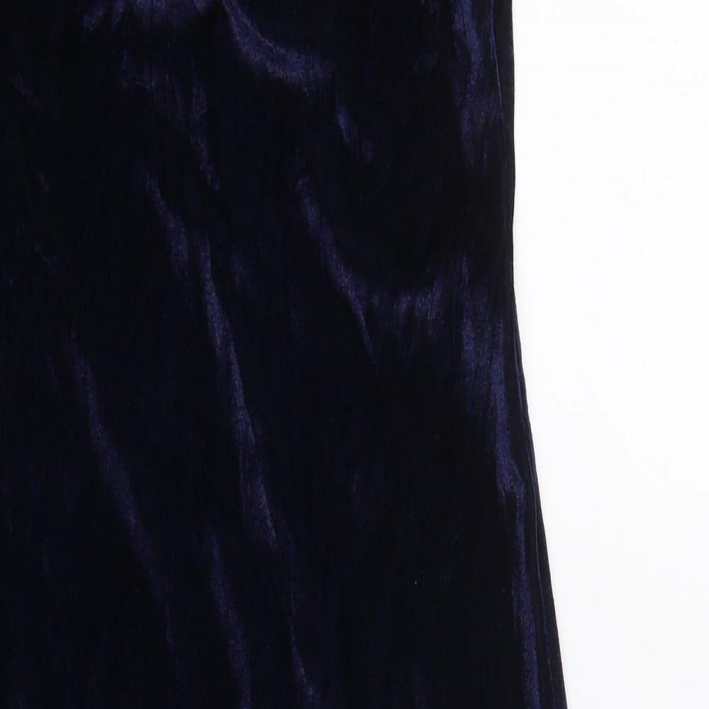 Preworn Womens Blue  Polyester Pencil Dress  Size 12  Round Neck Pullover