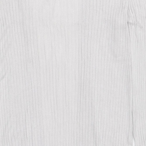 Oasis Womens Grey V-Neck  Viscose Cardigan Jumper Size XS
