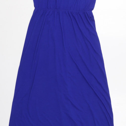 H&M Womens Blue  Polyester Maxi  Size S  Round Neck Pullover