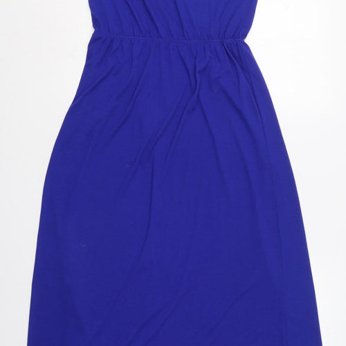 H&M Womens Blue  Polyester Maxi  Size S  Round Neck Pullover
