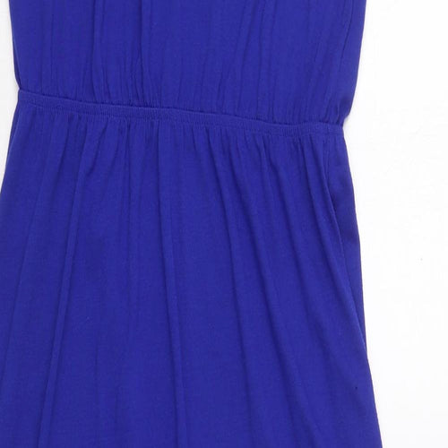H&M Womens Blue  Polyester Maxi  Size S  Round Neck Pullover
