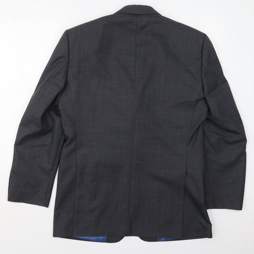 John Lewis Mens Grey  Wool Jacket Suit Jacket Size 38