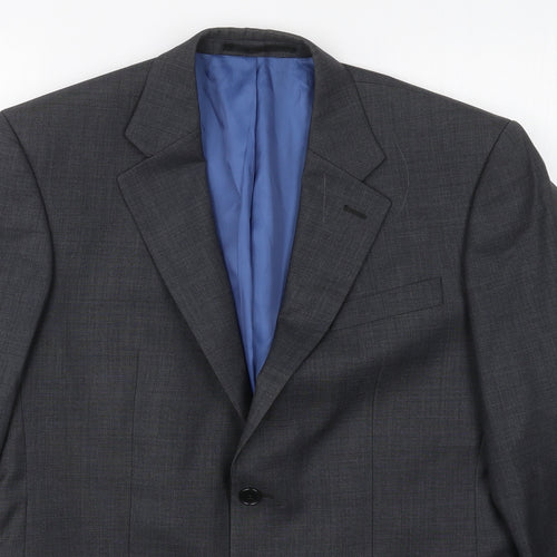John Lewis Mens Grey  Wool Jacket Suit Jacket Size 38