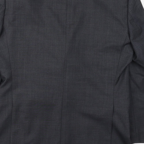 John Lewis Mens Grey  Wool Jacket Suit Jacket Size 38