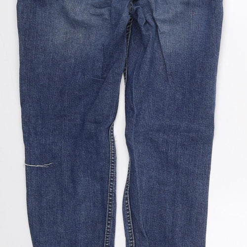 New Look Mens Blue  Cotton Skinny Jeans Size 32 L30 in Regular Button