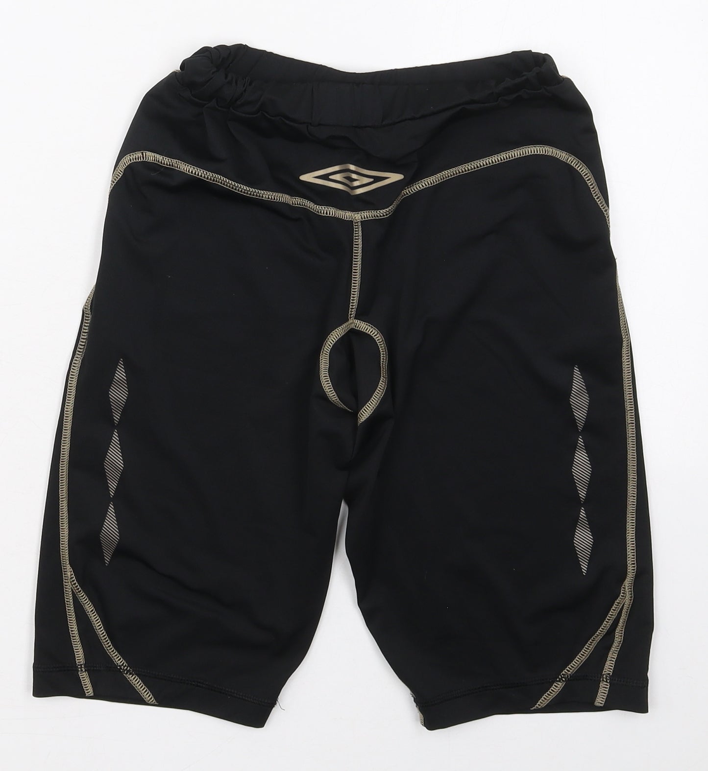Umbro Mens Black  Polyester Biker Shorts Size M L10 in Regular