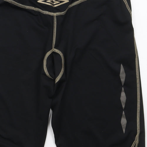 Umbro Mens Black  Polyester Biker Shorts Size M L10 in Regular