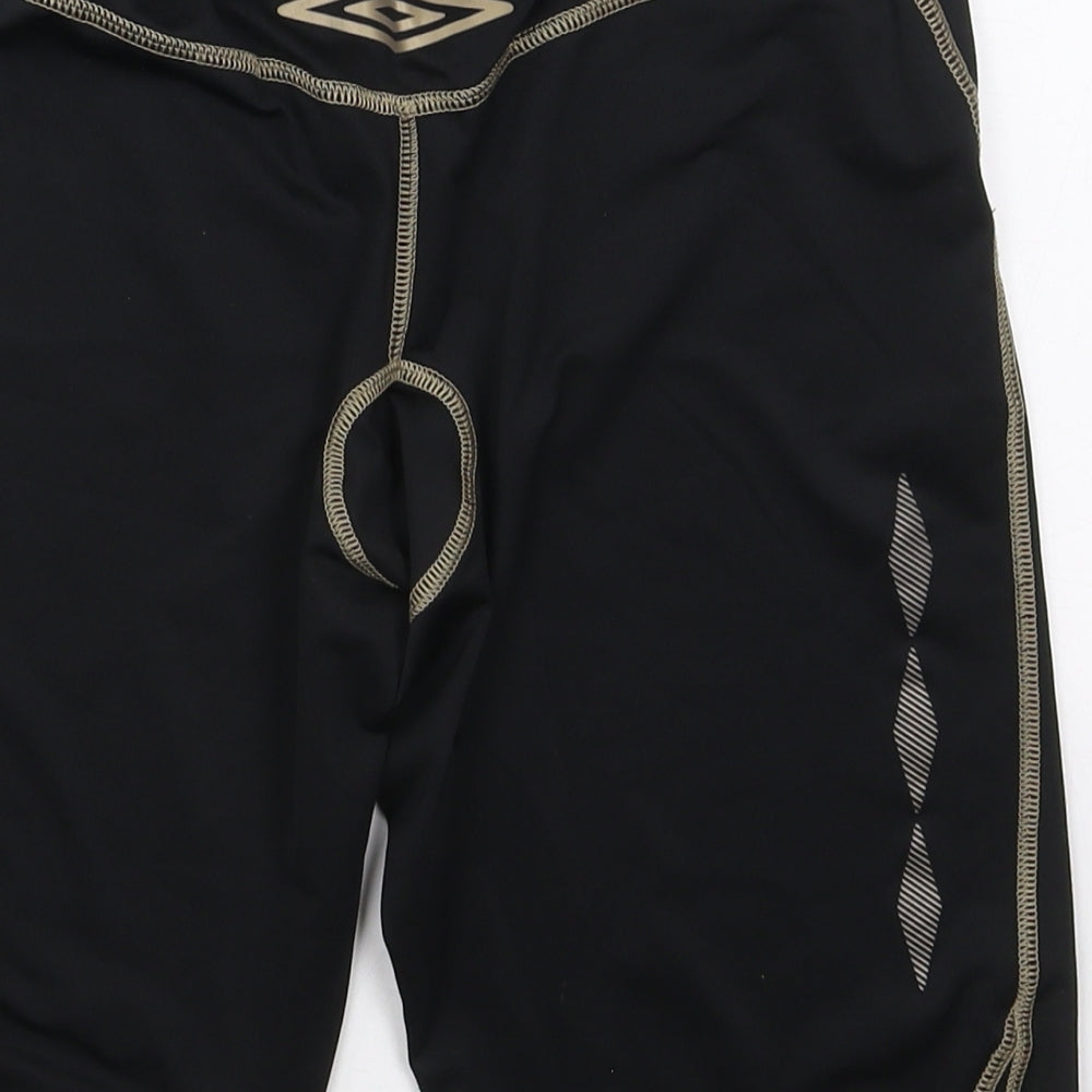 Umbro Mens Black  Polyester Biker Shorts Size M L10 in Regular