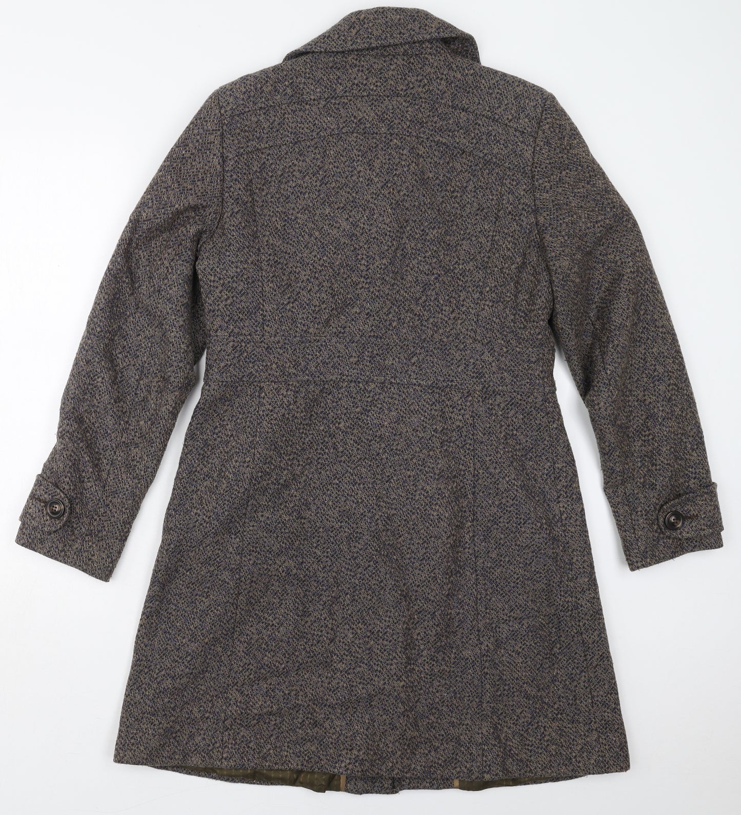 Clements Womens Brown   Pea Coat Coat Size 14  Button