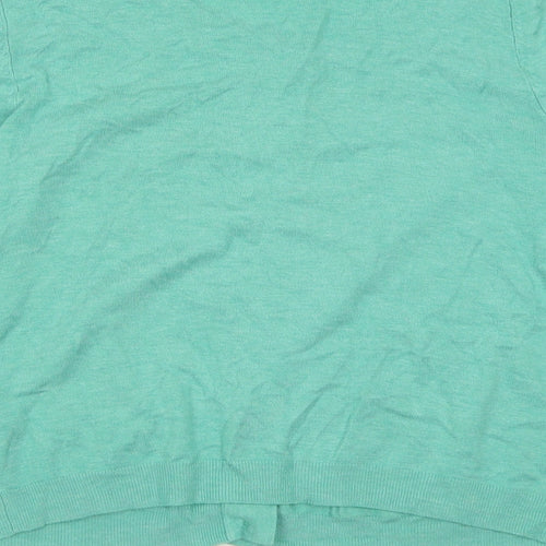 TU Womens Green Crew Neck  Viscose Cardigan Jumper Size 18