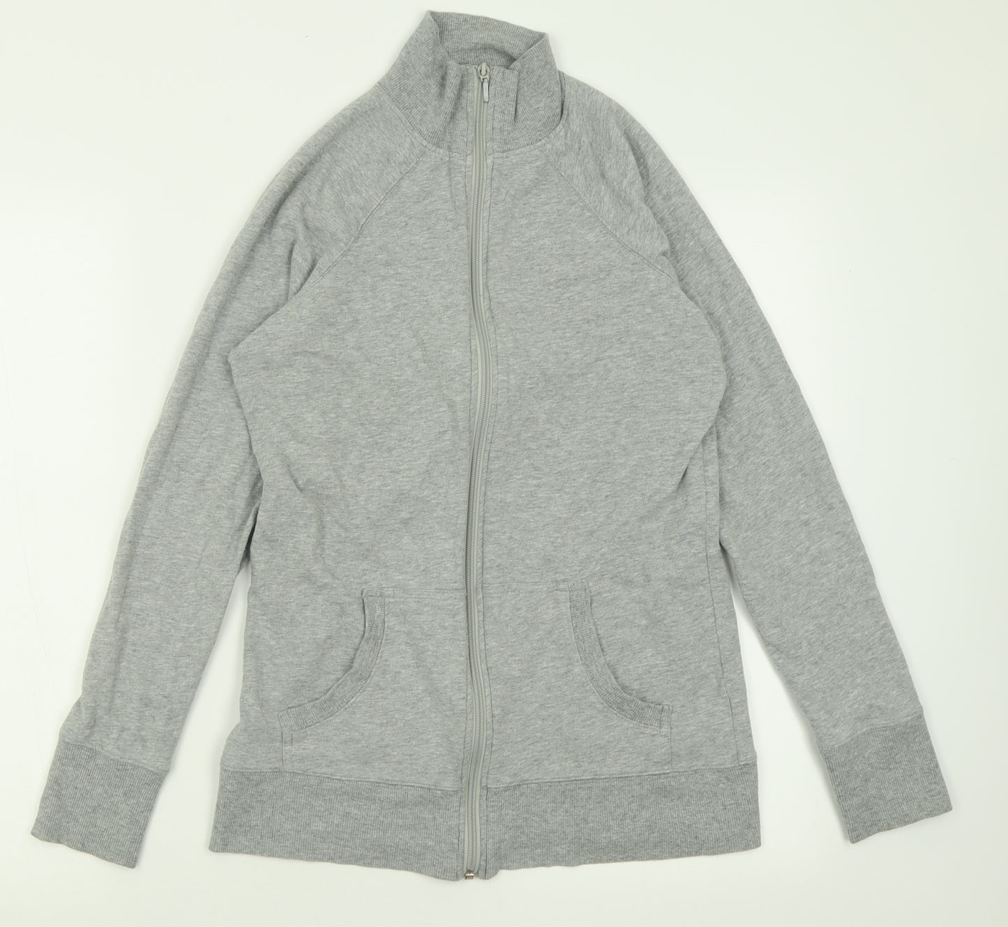 Cherokee Womens Grey  Cotton Full Zip Sweatshirt Size 12  Zip