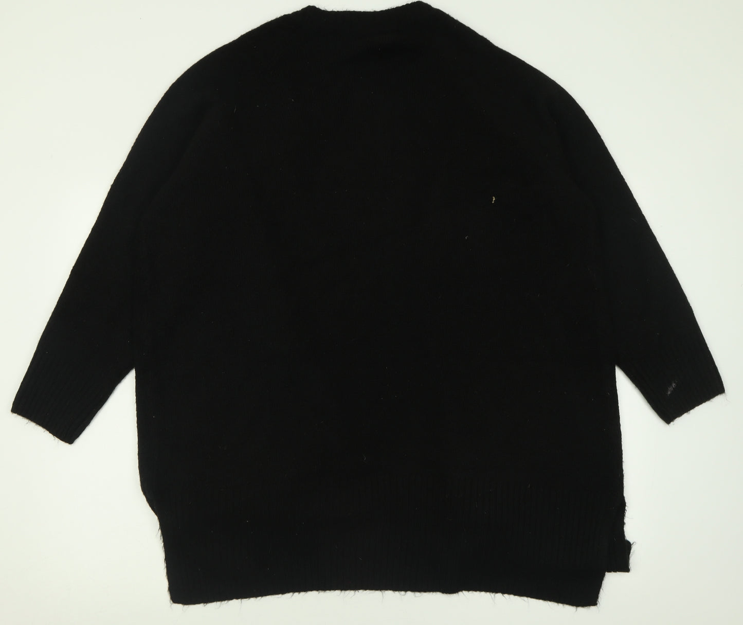 George Womens Black V-Neck  Acrylic Cardigan Jumper Size XL