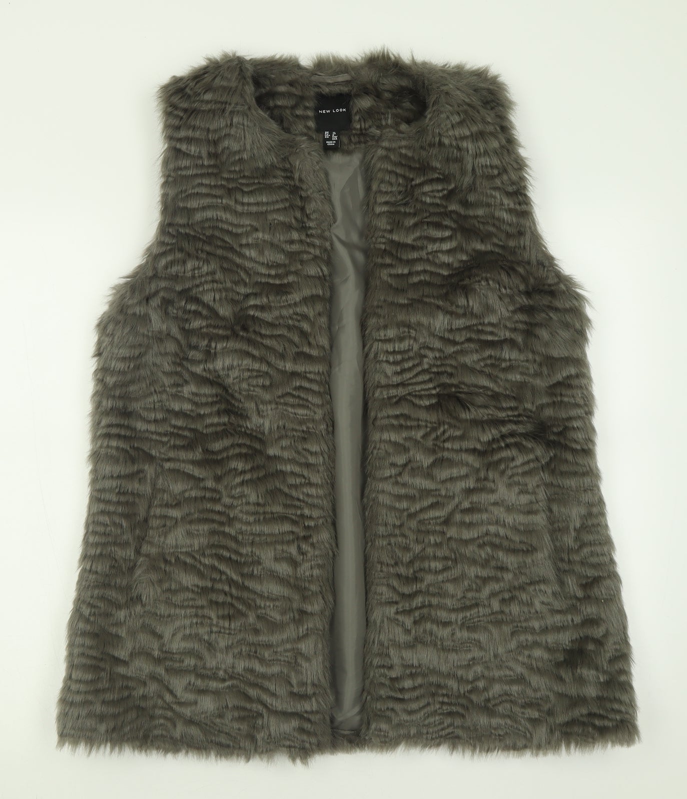 New Look Womens Grey   Gilet Jacket Size 12