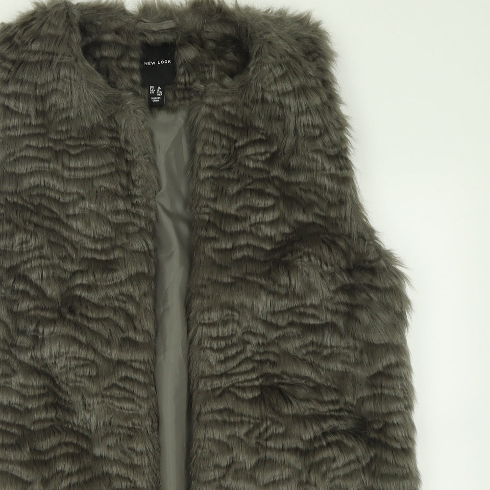 New Look Womens Grey   Gilet Jacket Size 12