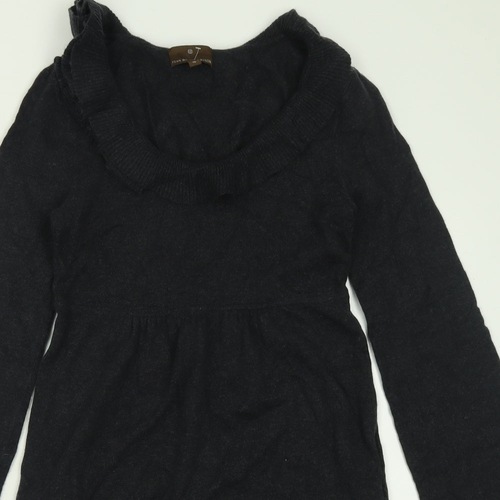 Fenn Wright Manson Womens Grey  Cotton Jumper Dress  Size 10  Crew Neck Pullover