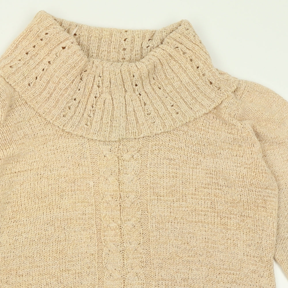 evie Womens Orange Roll Neck  Acrylic Pullover Jumper Size 22