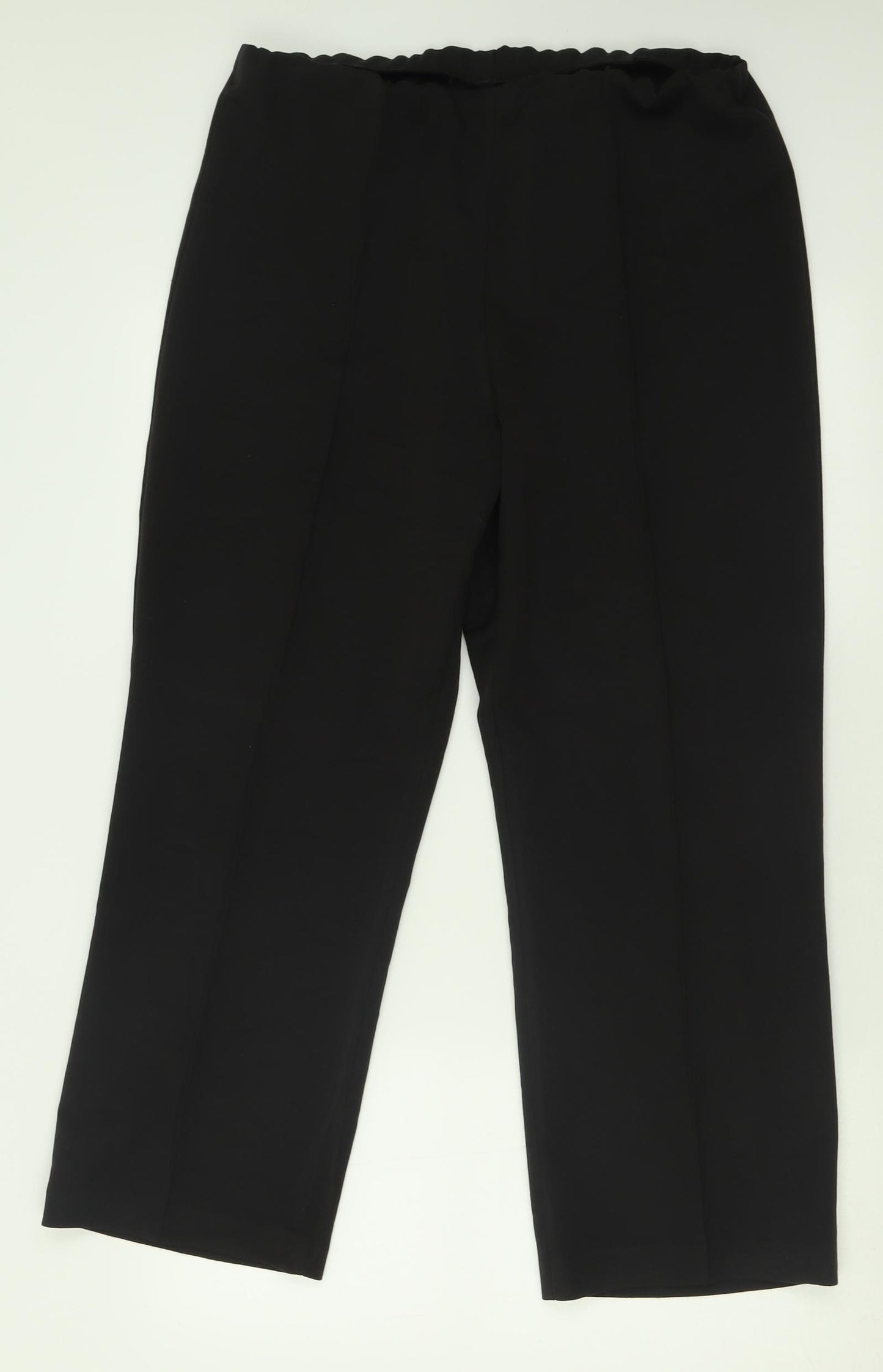 Emma Collction Womens Black  Polyester Trousers  Size 14 L27 in Regular