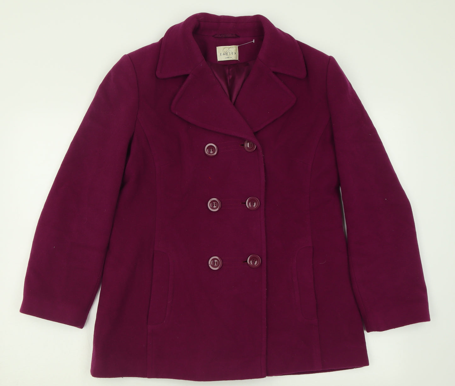 Eastex Womens Purple   Overcoat Coat Size 12  Button