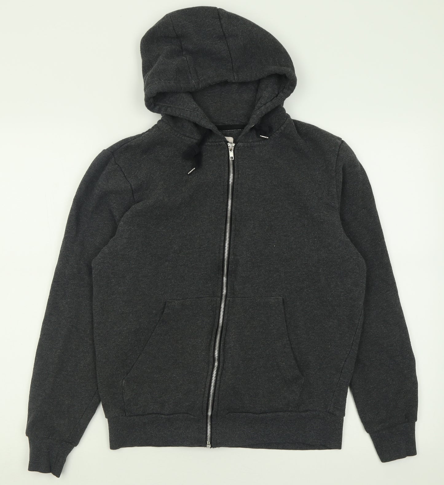 Cedar Wood State Mens Grey  Cotton Full Zip Hoodie Size M